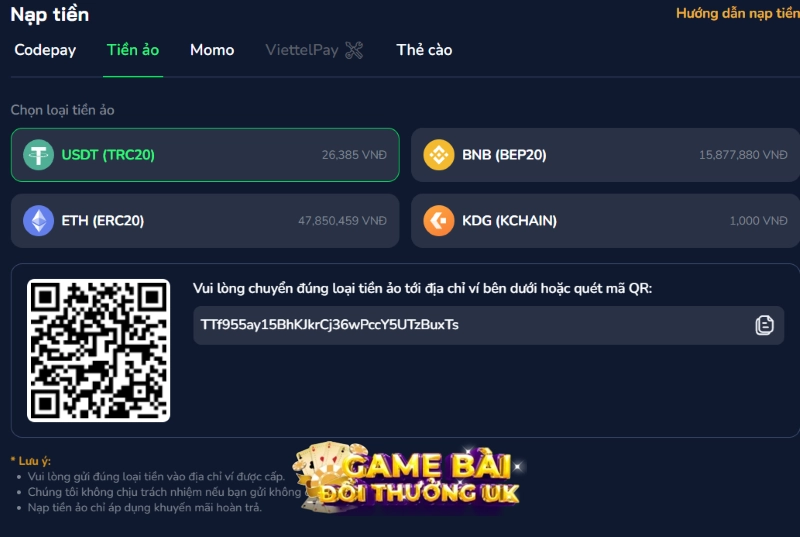 nạp tiền Zbet