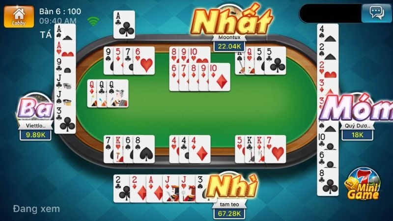 Bài phỏm tiếng Anh là gì